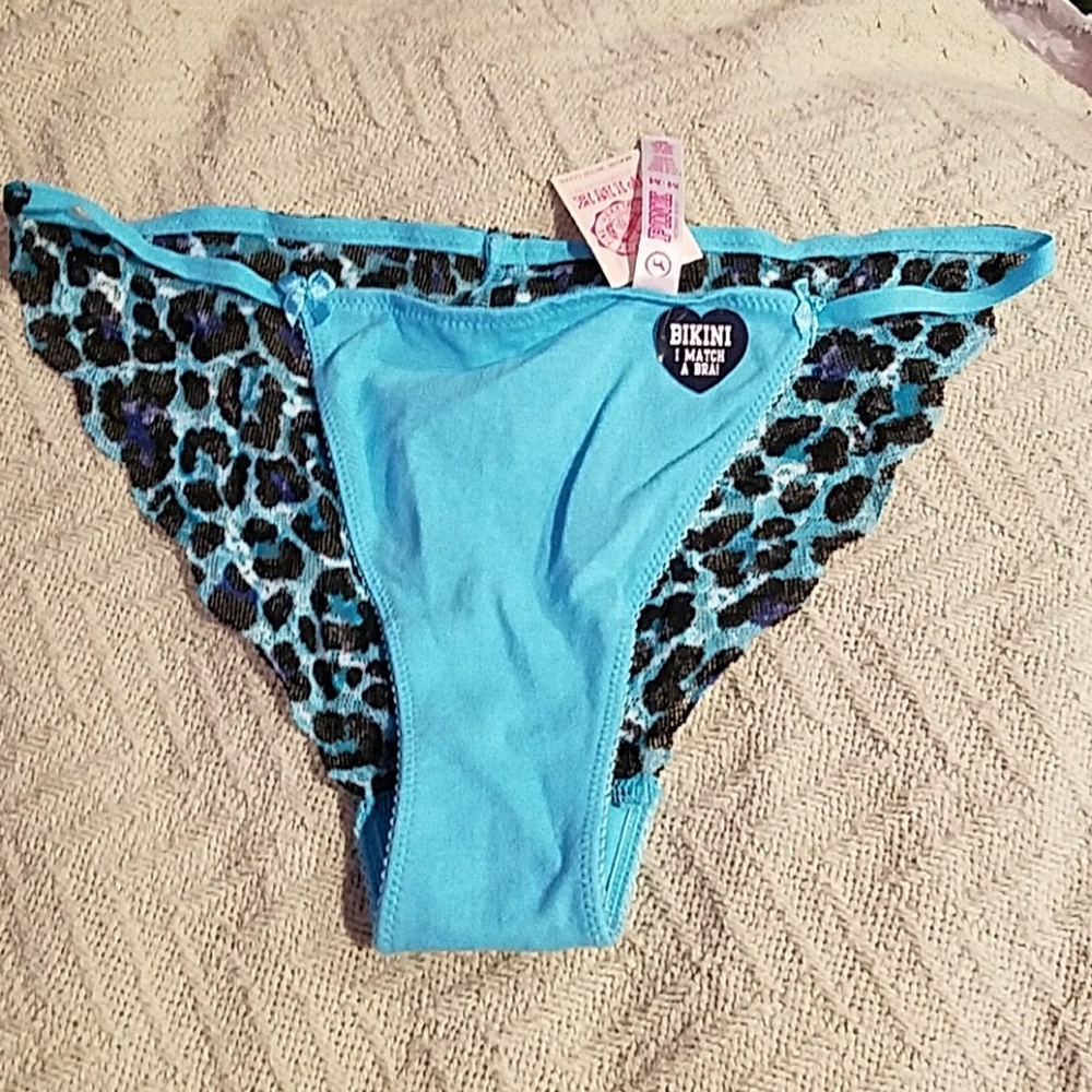 Blue Leopard Lace Panty